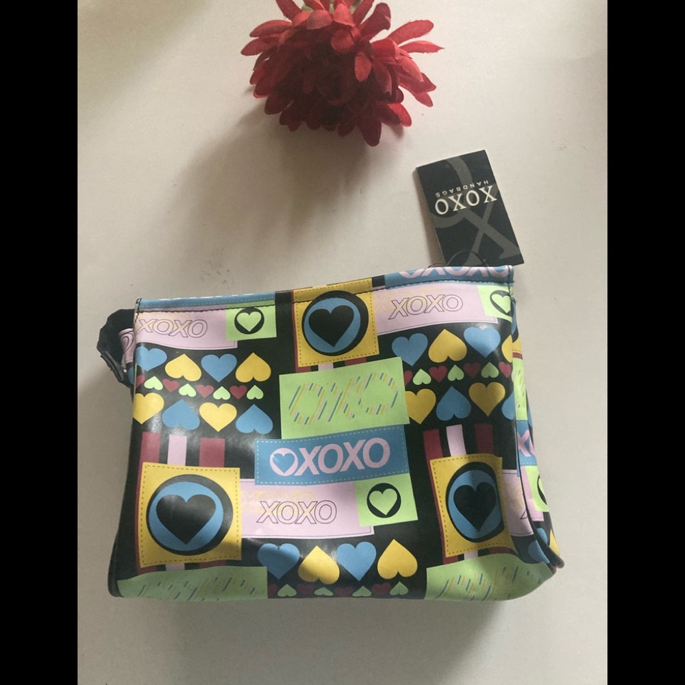 XOXO collage cosmetic bag